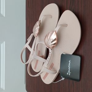 Ipanema blush rose gold thong sandals NEW